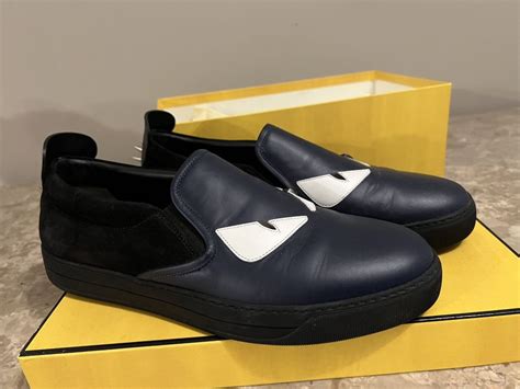 navy fendi slip on men|Men's Luxury Sneakers & Low.